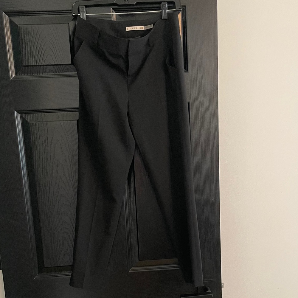 Alice & Olivia black cropped trousers size small